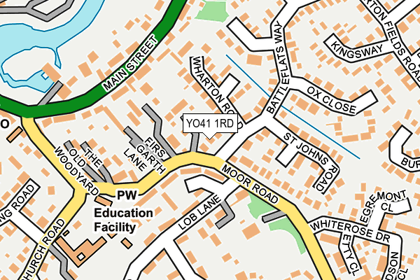 YO41 1RD map - OS OpenMap – Local (Ordnance Survey)