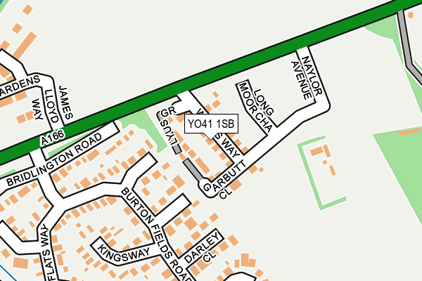 YO41 1SB map - OS OpenMap – Local (Ordnance Survey)