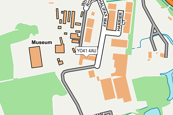 YO41 4AU map - OS OpenMap – Local (Ordnance Survey)
