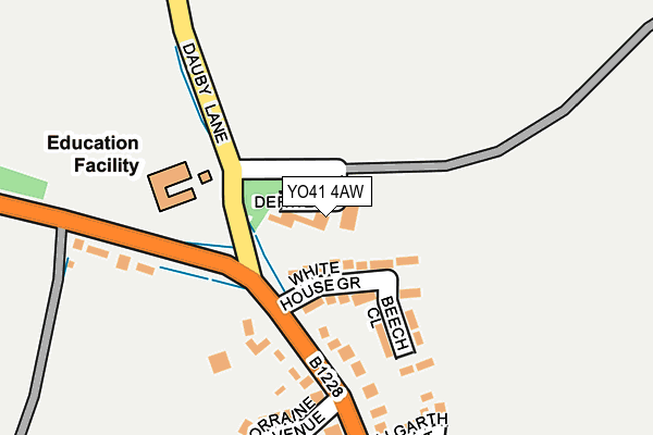 YO41 4AW map - OS OpenMap – Local (Ordnance Survey)