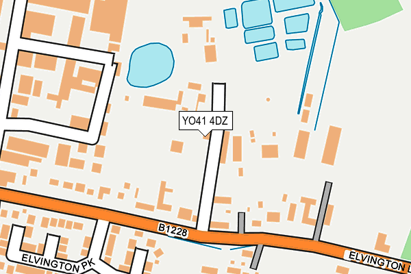 YO41 4DZ map - OS OpenMap – Local (Ordnance Survey)