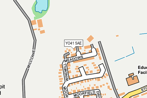 YO41 5AE map - OS OpenMap – Local (Ordnance Survey)