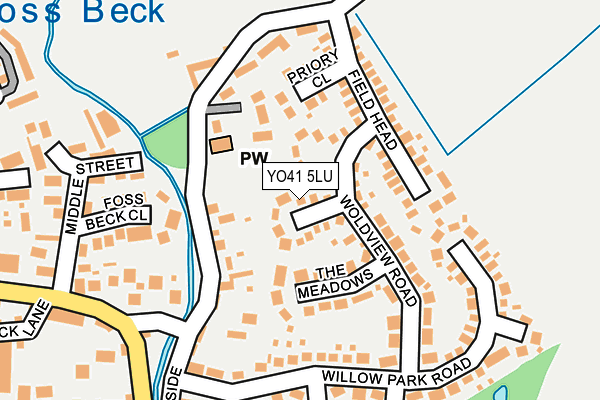 YO41 5LU map - OS OpenMap – Local (Ordnance Survey)
