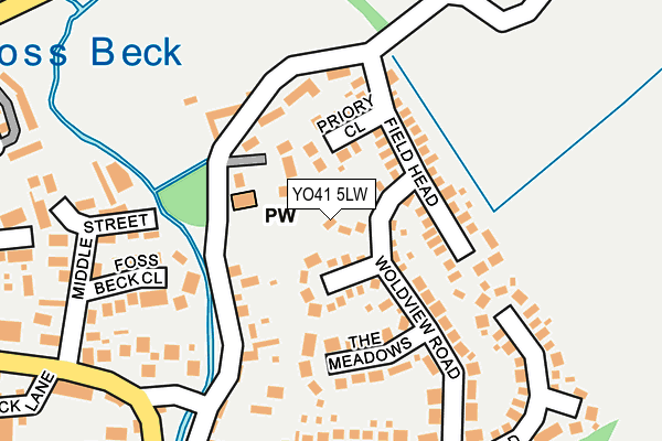 YO41 5LW map - OS OpenMap – Local (Ordnance Survey)