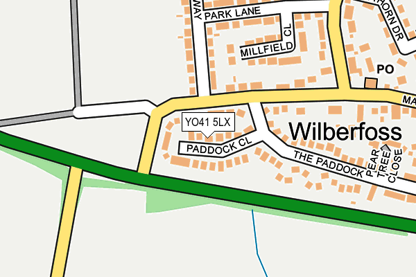 YO41 5LX map - OS OpenMap – Local (Ordnance Survey)