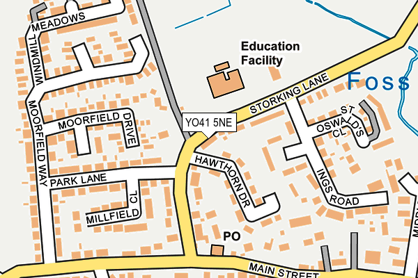 YO41 5NE map - OS OpenMap – Local (Ordnance Survey)
