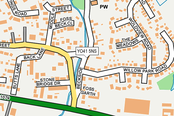 YO41 5NS map - OS OpenMap – Local (Ordnance Survey)
