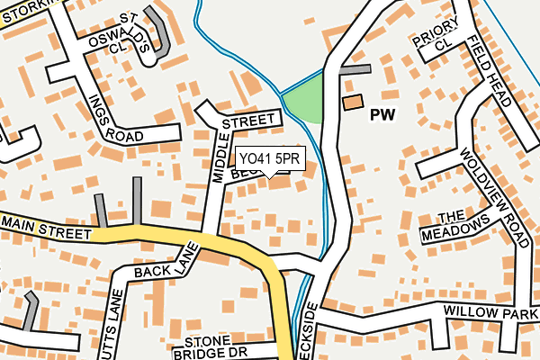 YO41 5PR map - OS OpenMap – Local (Ordnance Survey)