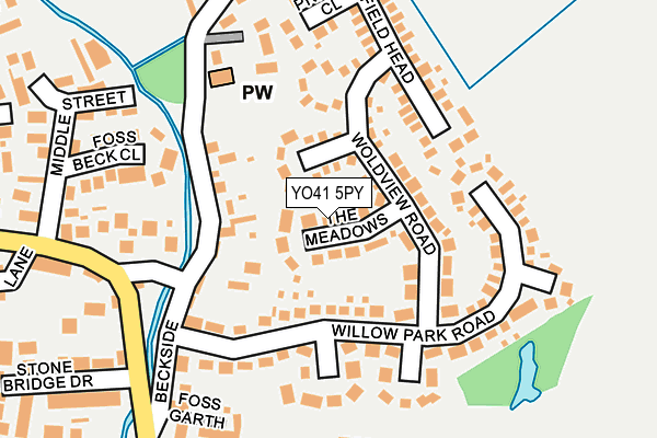 YO41 5PY map - OS OpenMap – Local (Ordnance Survey)