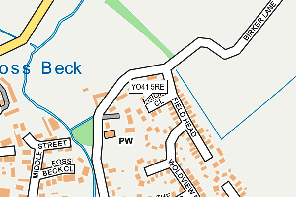 YO41 5RE map - OS OpenMap – Local (Ordnance Survey)
