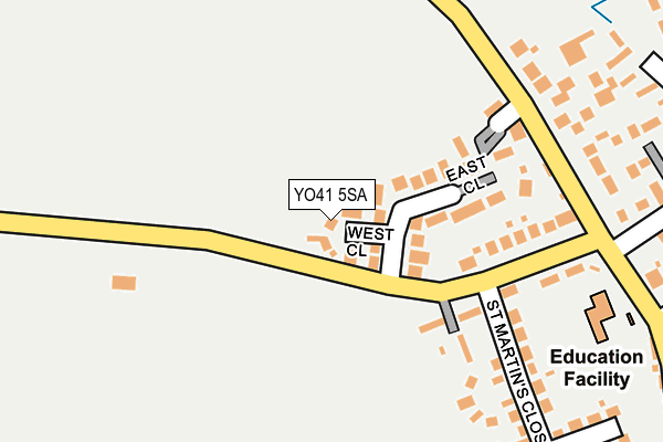 YO41 5SA map - OS OpenMap – Local (Ordnance Survey)