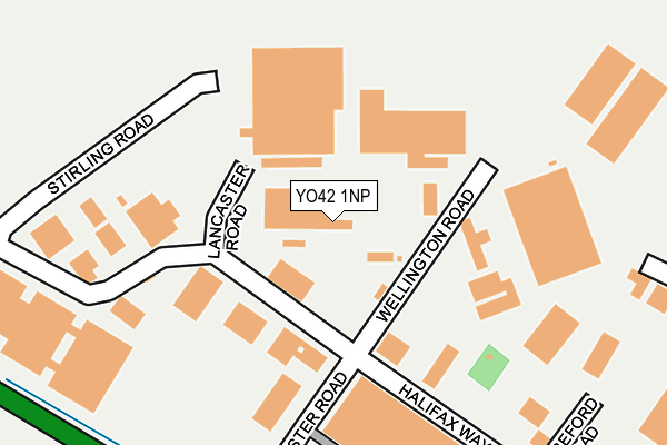 YO42 1NP map - OS OpenMap – Local (Ordnance Survey)