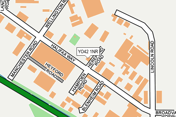 YO42 1NR map - OS OpenMap – Local (Ordnance Survey)