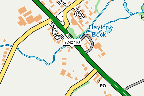 YO42 1RJ map - OS OpenMap – Local (Ordnance Survey)
