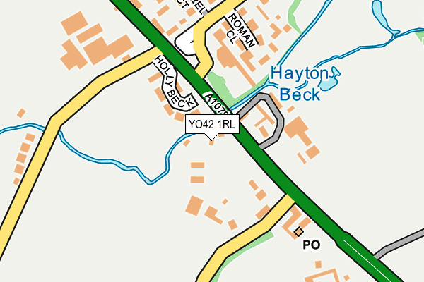 YO42 1RL map - OS OpenMap – Local (Ordnance Survey)