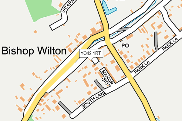 YO42 1RT map - OS OpenMap – Local (Ordnance Survey)