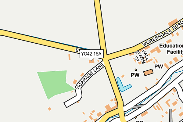 YO42 1SA map - OS OpenMap – Local (Ordnance Survey)