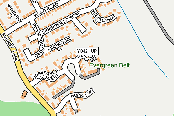 YO42 1UP map - OS OpenMap – Local (Ordnance Survey)