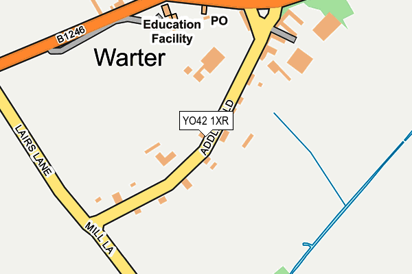 YO42 1XR map - OS OpenMap – Local (Ordnance Survey)