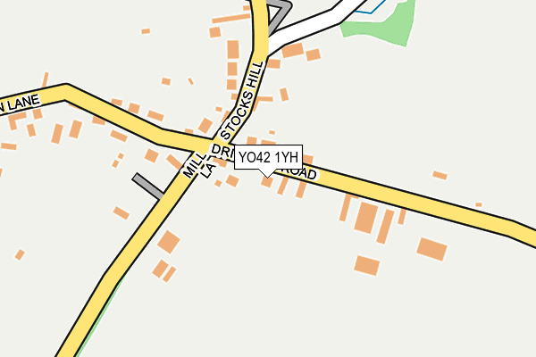 YO42 1YH map - OS OpenMap – Local (Ordnance Survey)