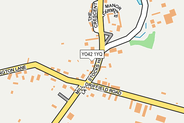 YO42 1YQ map - OS OpenMap – Local (Ordnance Survey)