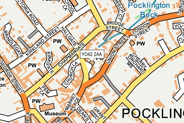 YO42 2AA map - OS OpenMap – Local (Ordnance Survey)