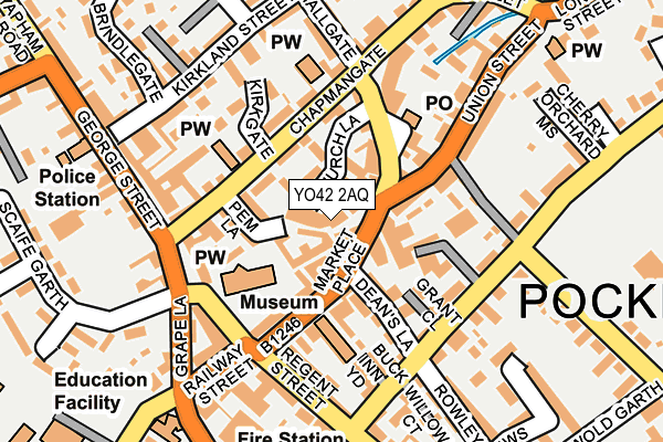 YO42 2AQ map - OS OpenMap – Local (Ordnance Survey)