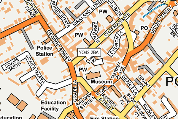 YO42 2BA map - OS OpenMap – Local (Ordnance Survey)