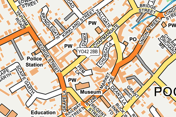 YO42 2BB map - OS OpenMap – Local (Ordnance Survey)