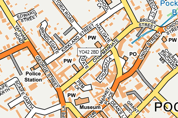 YO42 2BD map - OS OpenMap – Local (Ordnance Survey)