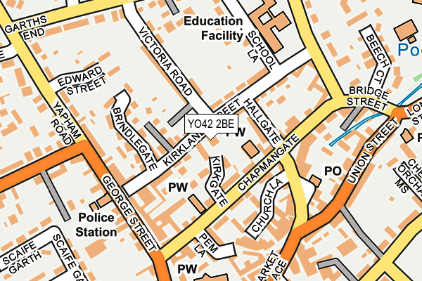 YO42 2BE map - OS OpenMap – Local (Ordnance Survey)