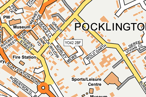 YO42 2BF map - OS OpenMap – Local (Ordnance Survey)