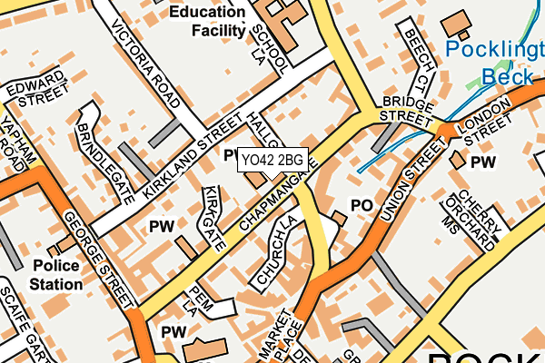 YO42 2BG map - OS OpenMap – Local (Ordnance Survey)