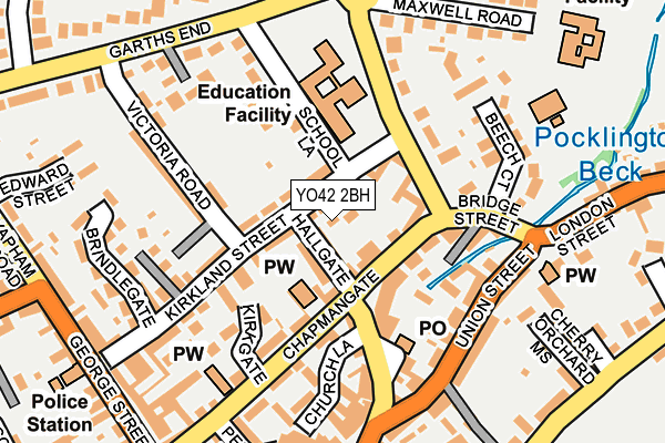 YO42 2BH map - OS OpenMap – Local (Ordnance Survey)