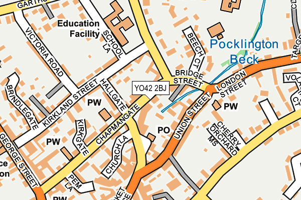 YO42 2BJ map - OS OpenMap – Local (Ordnance Survey)