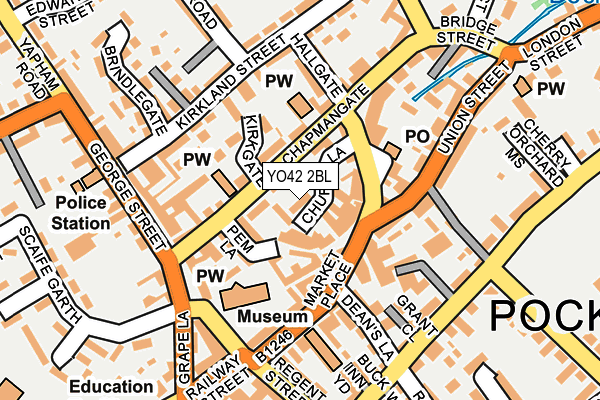 YO42 2BL map - OS OpenMap – Local (Ordnance Survey)