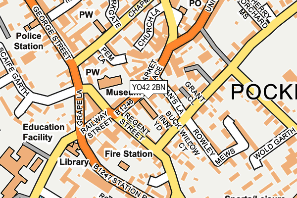 YO42 2BN map - OS OpenMap – Local (Ordnance Survey)