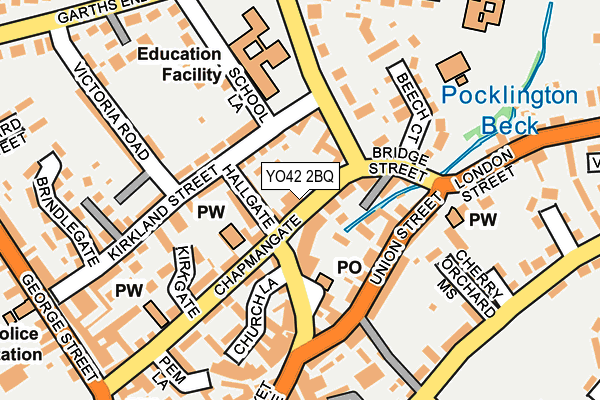 YO42 2BQ map - OS OpenMap – Local (Ordnance Survey)