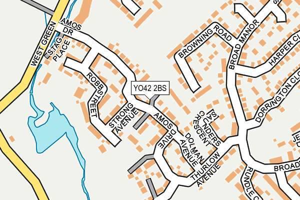 YO42 2BS map - OS OpenMap – Local (Ordnance Survey)