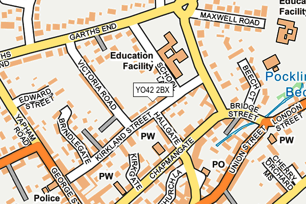 YO42 2BX map - OS OpenMap – Local (Ordnance Survey)