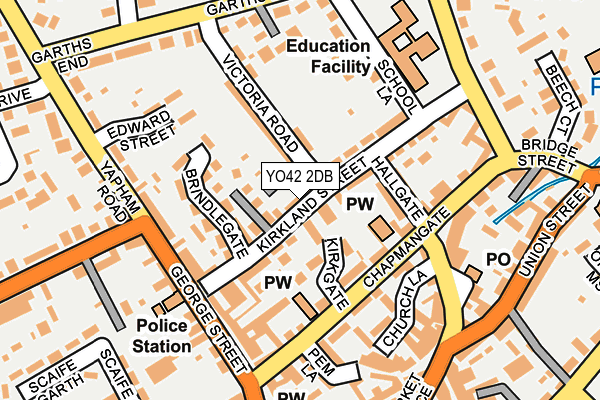 YO42 2DB map - OS OpenMap – Local (Ordnance Survey)
