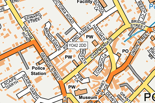 YO42 2DD map - OS OpenMap – Local (Ordnance Survey)