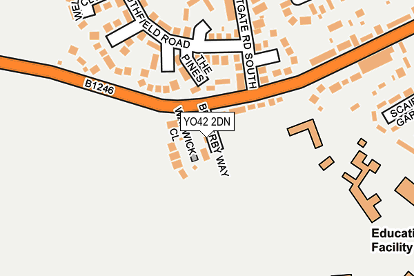 YO42 2DN map - OS OpenMap – Local (Ordnance Survey)