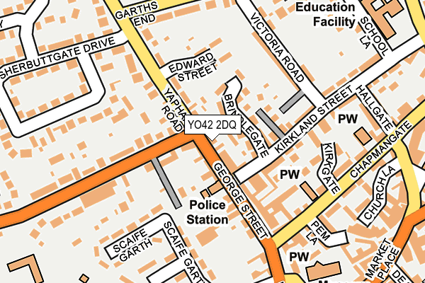 YO42 2DQ map - OS OpenMap – Local (Ordnance Survey)