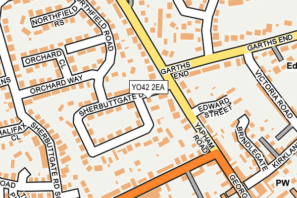 YO42 2EA map - OS OpenMap – Local (Ordnance Survey)