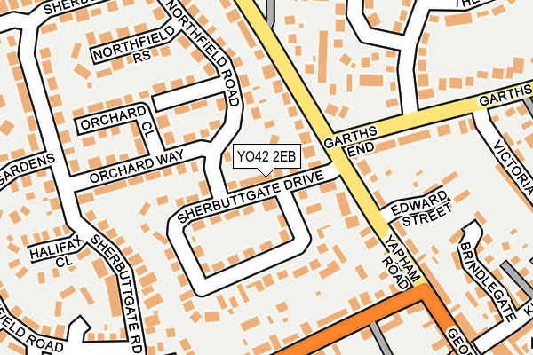 YO42 2EB map - OS OpenMap – Local (Ordnance Survey)