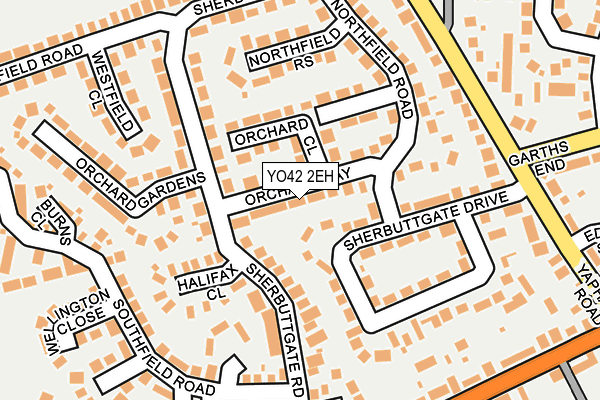 YO42 2EH map - OS OpenMap – Local (Ordnance Survey)