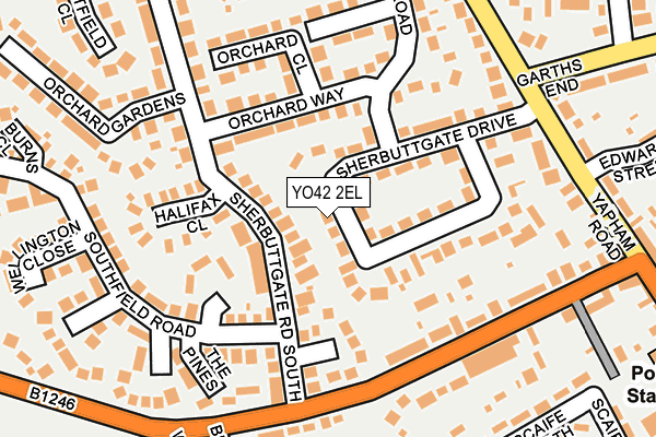 YO42 2EL map - OS OpenMap – Local (Ordnance Survey)