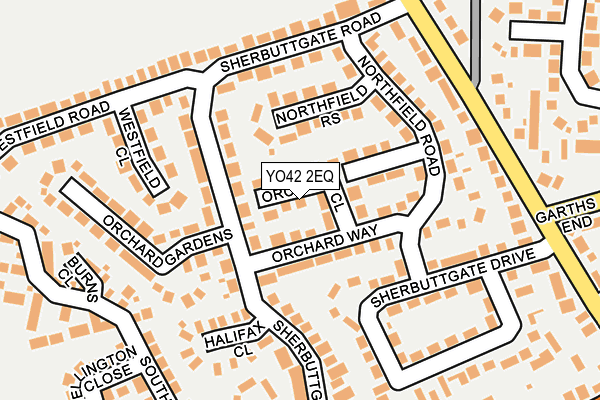 YO42 2EQ map - OS OpenMap – Local (Ordnance Survey)