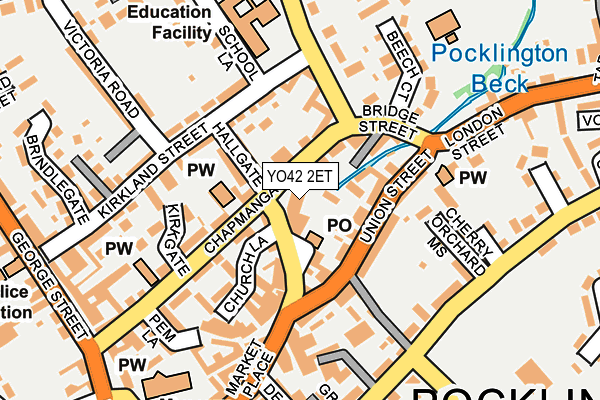 YO42 2ET map - OS OpenMap – Local (Ordnance Survey)